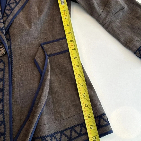 BCBG Maxazria Fitted Linen Cotton Blazer XS - Picture 11 of 12